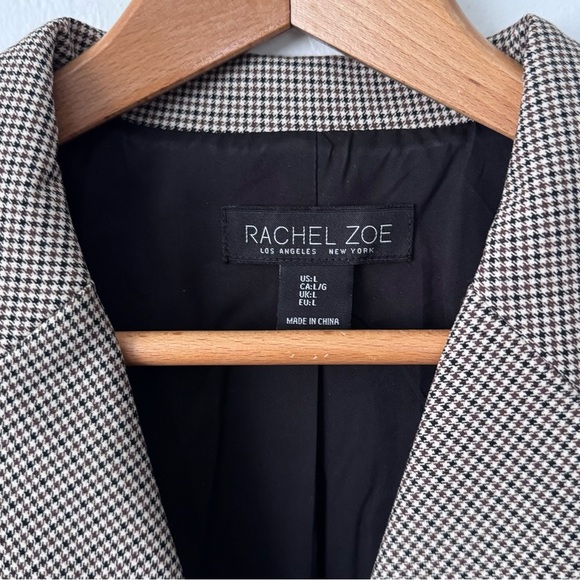 Rachel Zoe houndstooth double breasted blazer Size Large - Picture 4 of 8